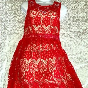 Red misses dress size s